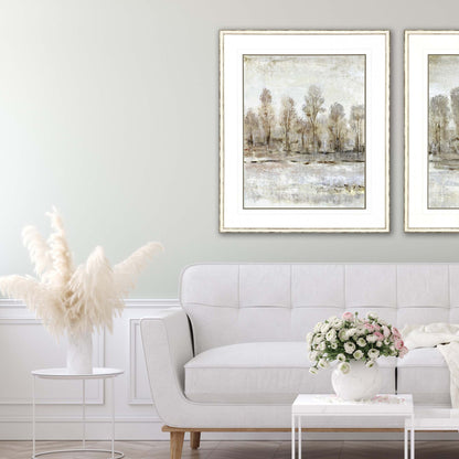 Peaceful Forest I Framed Art White Picture Frame Print Wall Art