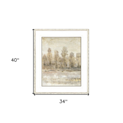 Peaceful Forest I Framed Art White Picture Frame Print Wall Art