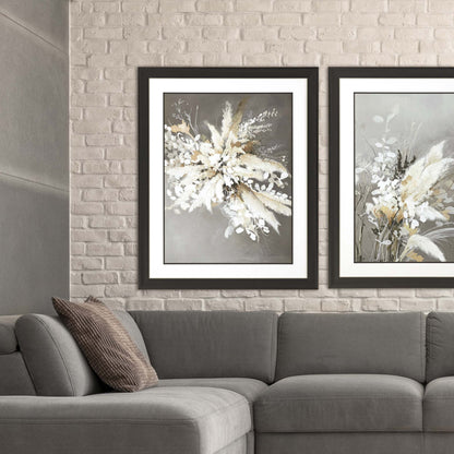 Light Leaves I Framed Art Brown Picture Frame Print Wall Art