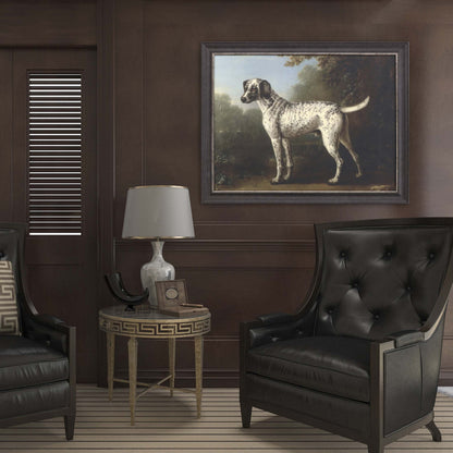 Grey Spotted Hound Framed Art Brown Picture Frame Print Wall Art