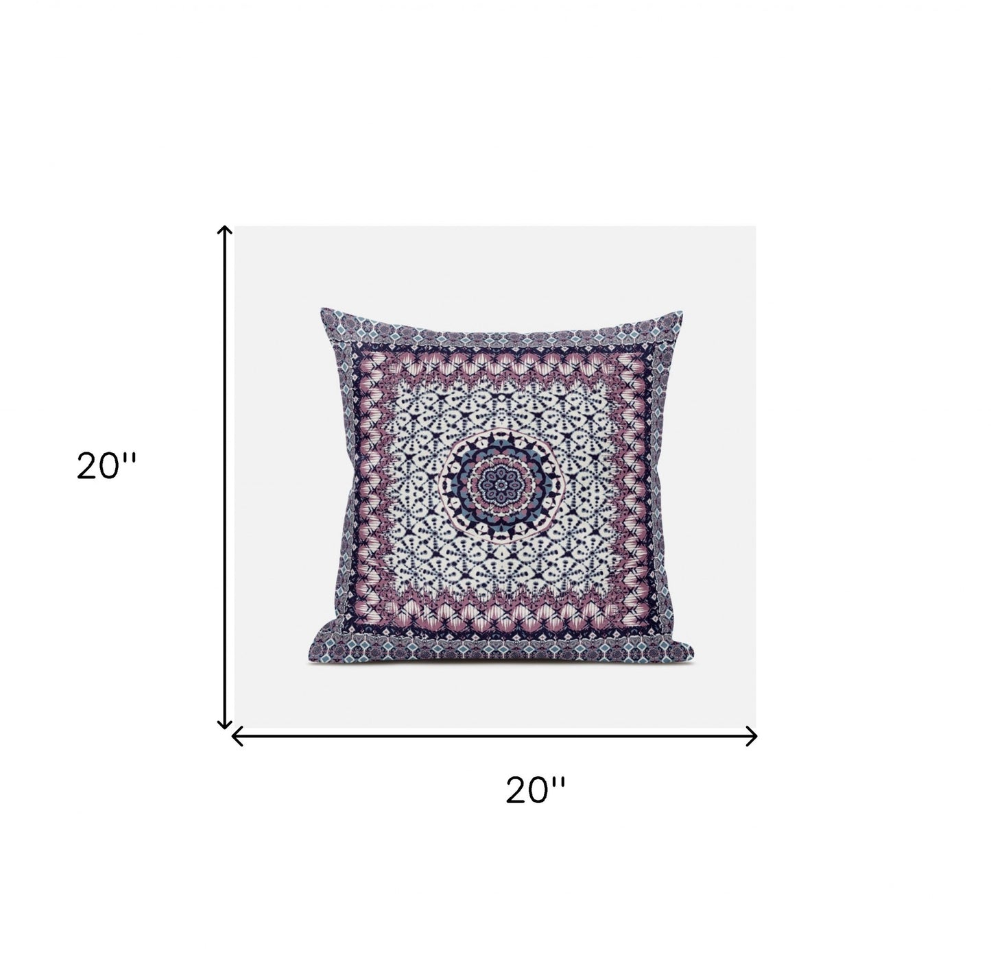 18" X 18" Gray Pink Floral Blown Seam Suede Throw Pillow