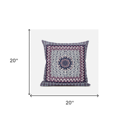 18" X 18" Gray Pink Floral Blown Seam Suede Throw Pillow
