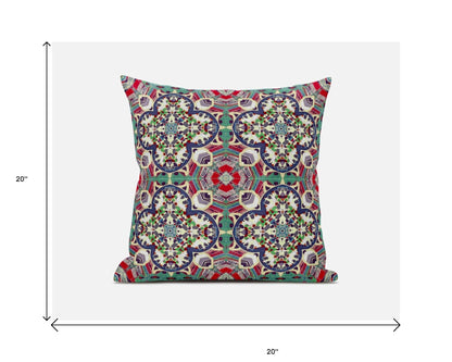 18"X18" Pink And Gray Microsuede Quatrefoil Zippered Pillow
