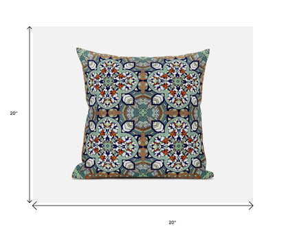 18"X18" Green Microsuede Quatrefoil Zippered Pillow