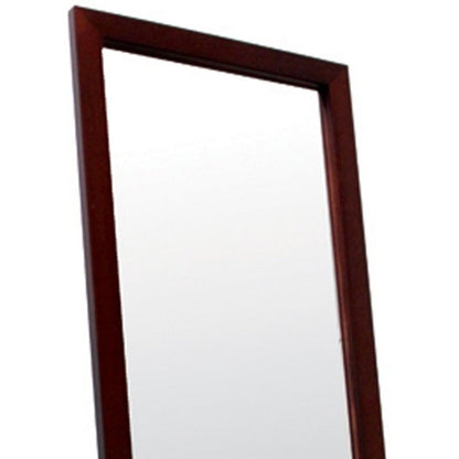 Brown Rectangle Cheval Standing Mirror