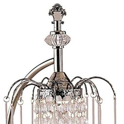27" Antiqued Gold Metal Chandelier Table Lamp