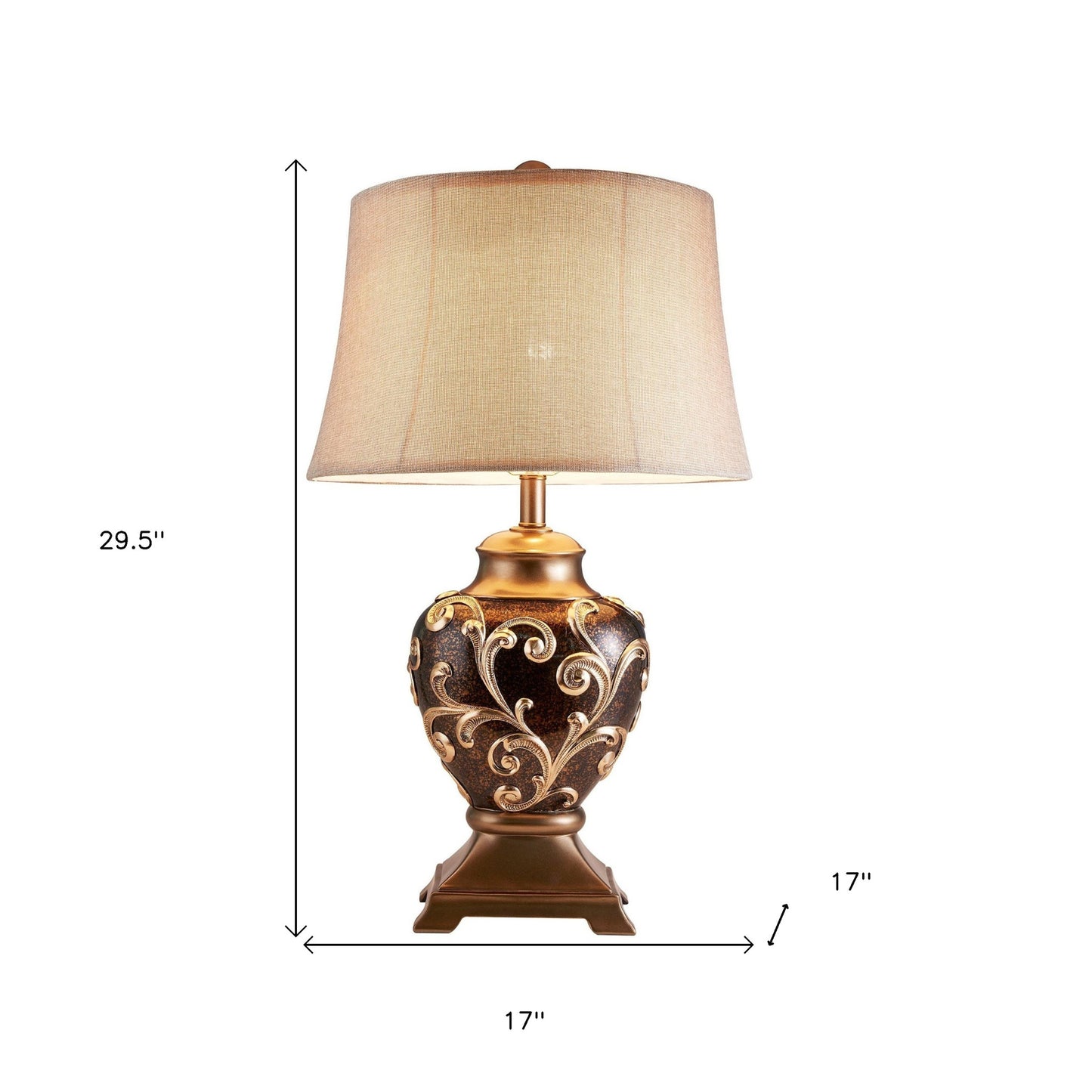 Ancient Baroque Styled Table Lamp