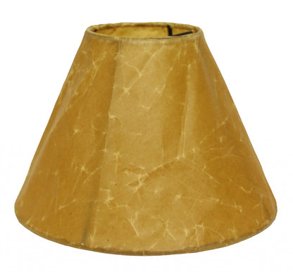 8" Brown Slanted Empire Crinkle Oil Paper Lampshade