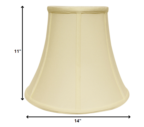 14" Ivory Premium Bell No Slub Lampshade