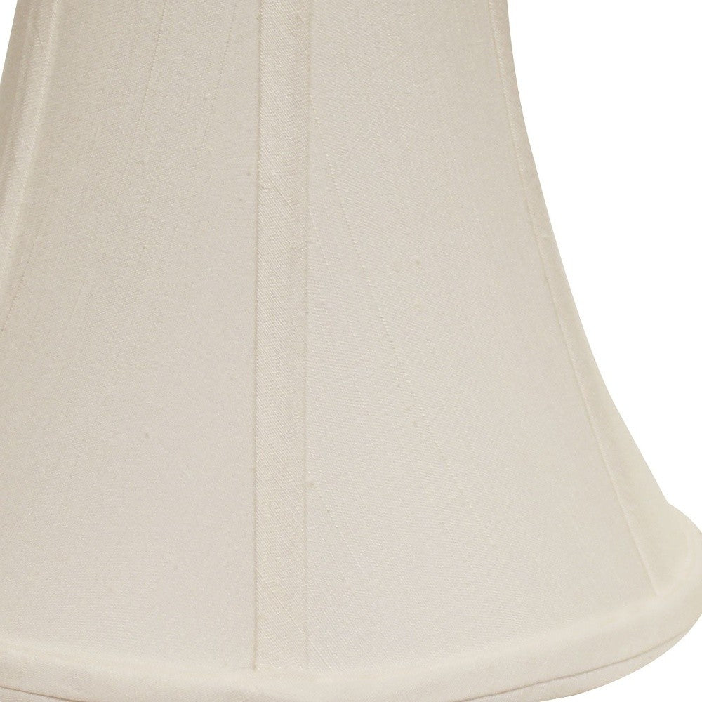 18" White Premium Bell Monay Shantung Lampshade