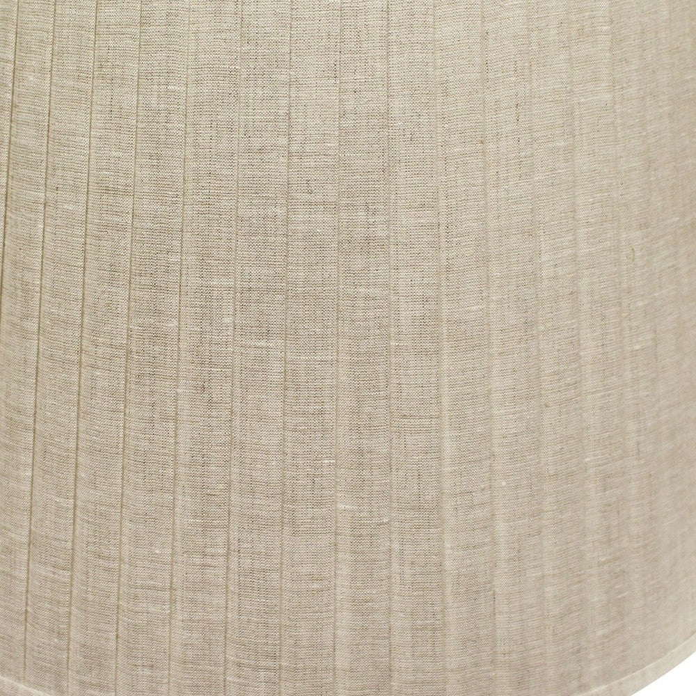 18" Cream Paperback Linen Lampshade with Side Pleats