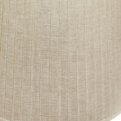 18" Cream Paperback Linen Lampshade with Side Pleats