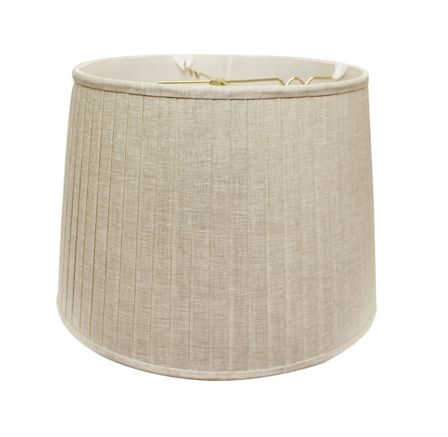 20" Cream Paperback Linen Lampshade with Side Pleats