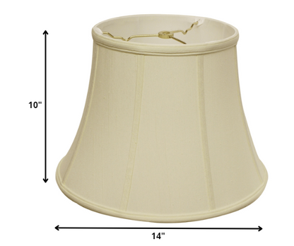 14" Ivory Altered Bell Monay Shantung Lampshade