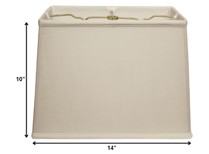 14" Off White Throwback Rectangle Linen Lampshade