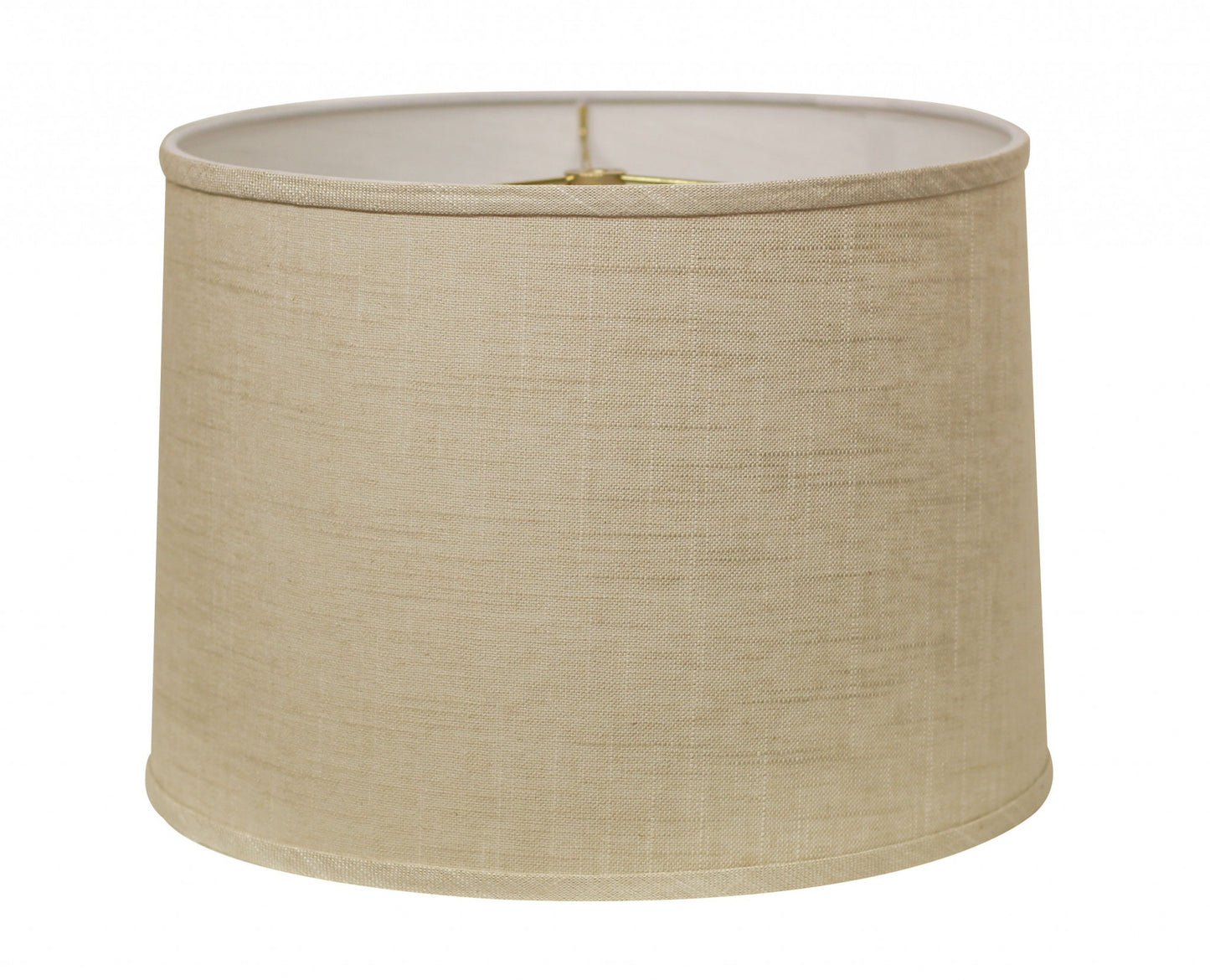 17" Light Wheat Throwback Drum Linen Lampshade