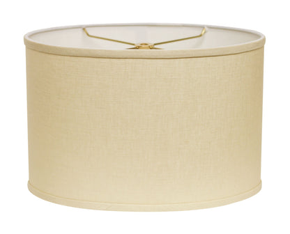 12" Parchment Biege Throwback Oval Linen Lampshade