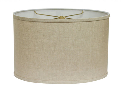 12" Dark Wheat Throwback Oval Linen Lampshade