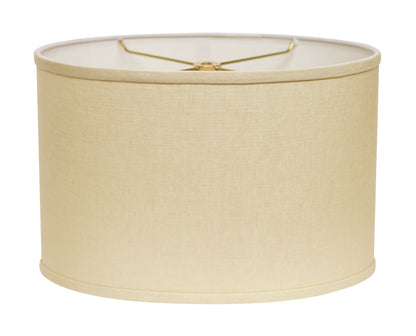 16" Parchment Biege Throwback Oval Linen Lampshade