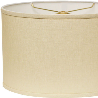 16" Parchment Biege Throwback Oval Linen Lampshade