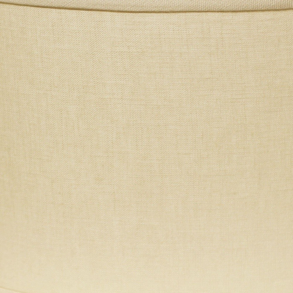 16" Parchment Biege Throwback Oval Linen Lampshade