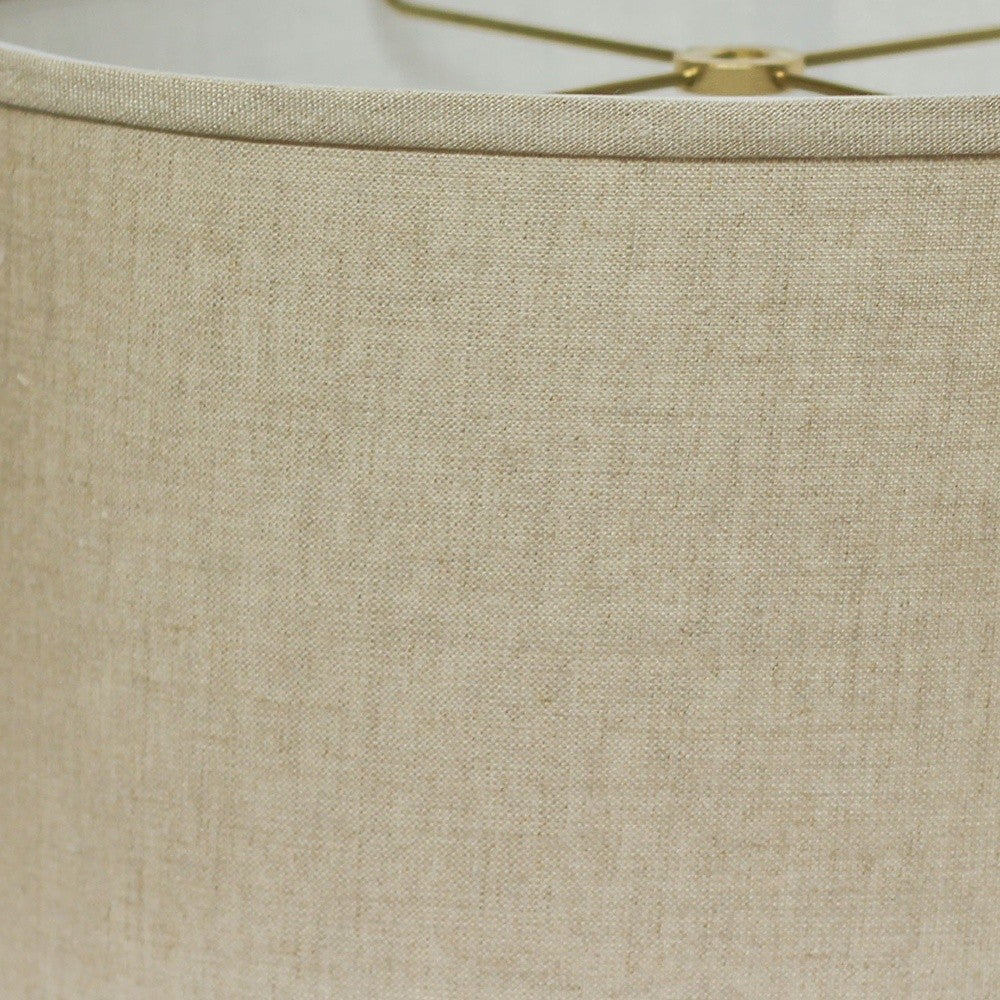 16" Dark Wheat Throwback Oval Linen Lampshade