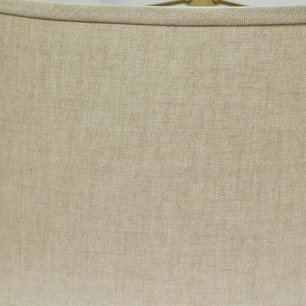 18" Dark Wheat Throwback Oval Linen Lampshade