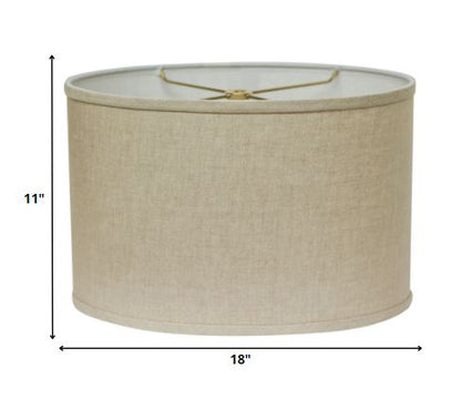 18" Dark Wheat Throwback Oval Linen Lampshade