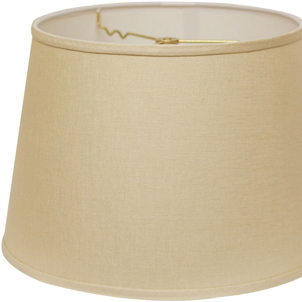 14" Parchment Biege Rounded Empire Slanted Linen Lampshade
