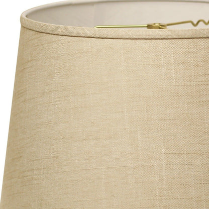 16" Light Wheat Rounded Empire Slanted Linen Lampshade