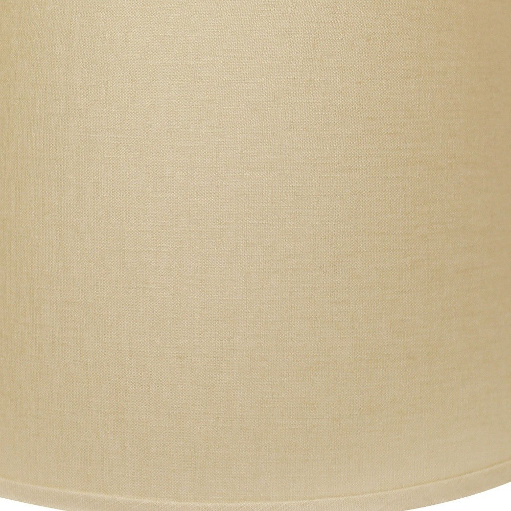 16" Parchment Biege Rounded Empire Slanted Linen Lampshade