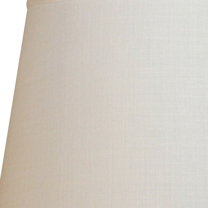 16" White Rounded Empire Slanted Linen Lampshade