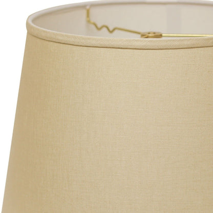 18" Parchment Biege Rounded Empire Slanted Linen Lampshade