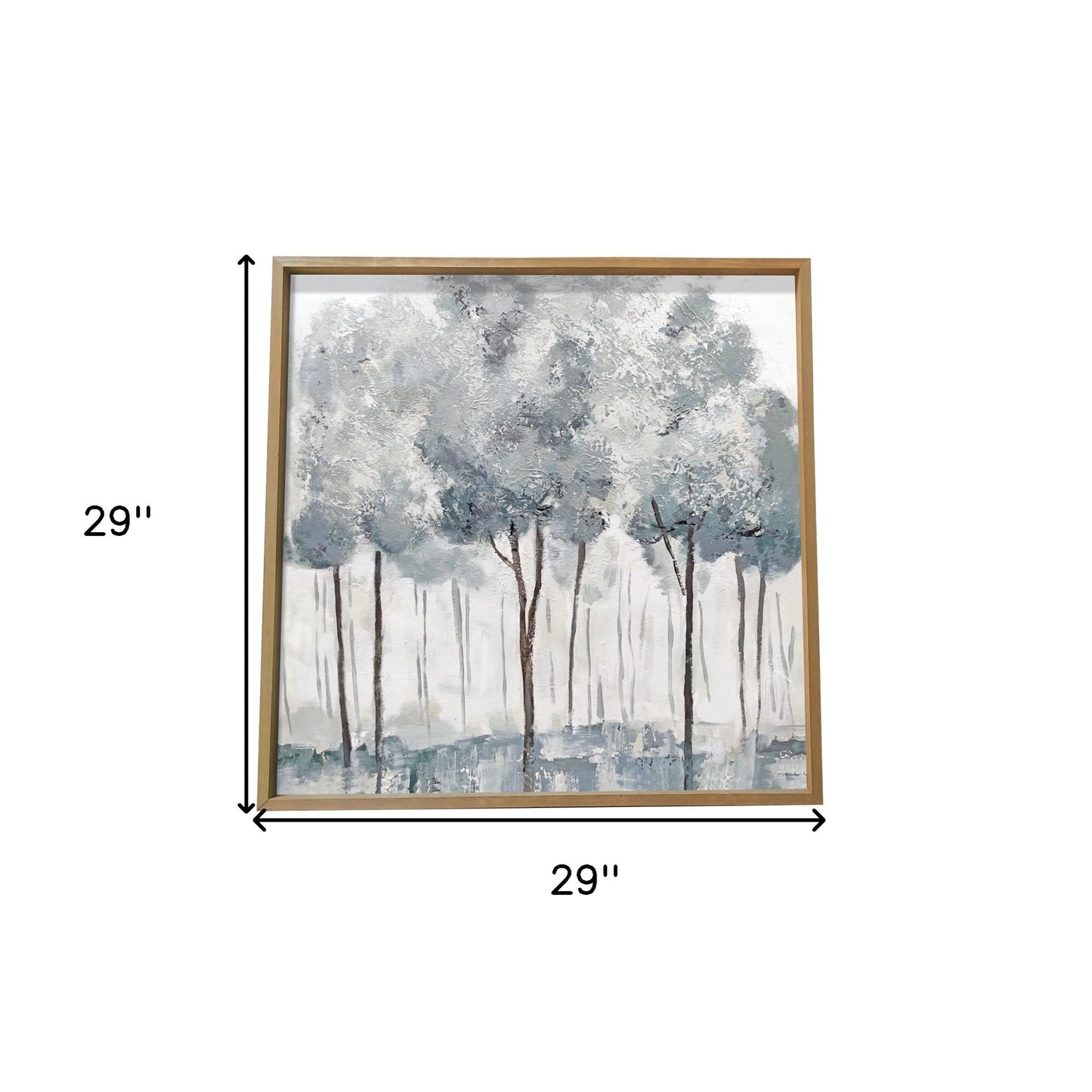 Modern All Over Blue Gray Forrest Canvas Wall Art