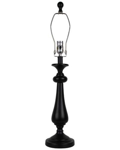27" Black Standard Table Lamp Black White