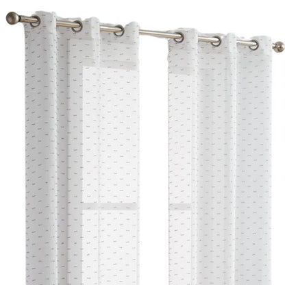 Set of Two 84" Silver Sprinkled Embellishment Window Curtain Panels