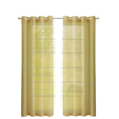 Set of Two 84"  Gold Solid Modern Window Panels