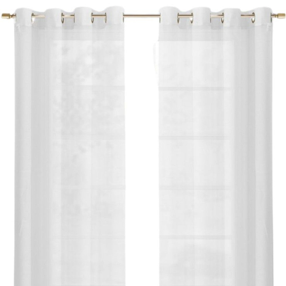 Set of Two 84"  White Solid Modern Window Panels