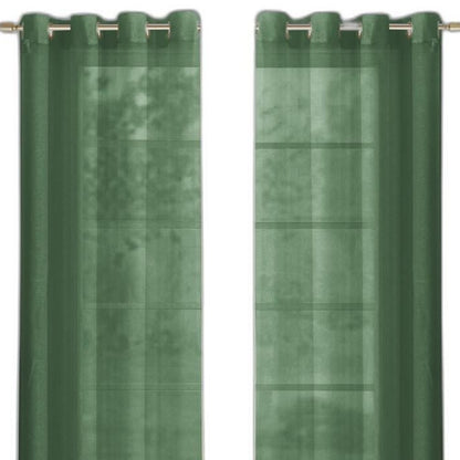 Set of Two 84"  Sage Solid Modern Window Panels
