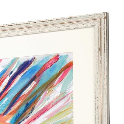 Colorful Fish Framed Art White Picture Frame Print Wall Art