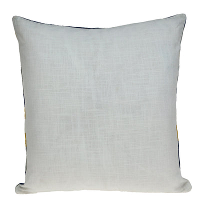 20" X 20" Blue Zippered 100% Cotton Throw Pillow