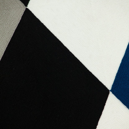 20" X 20" Gray And Black Geometric Zippered 100% Cotton Throw Pillow