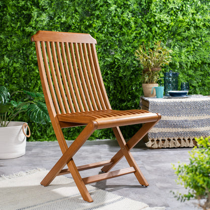 Brown Solid Wood Deck Chair