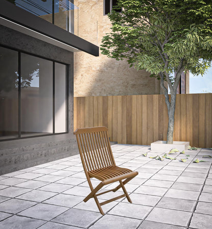 Brown Solid Wood Deck Chair