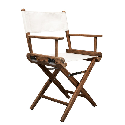 Brown and Ivory And Brown Solid Wood Director Chair