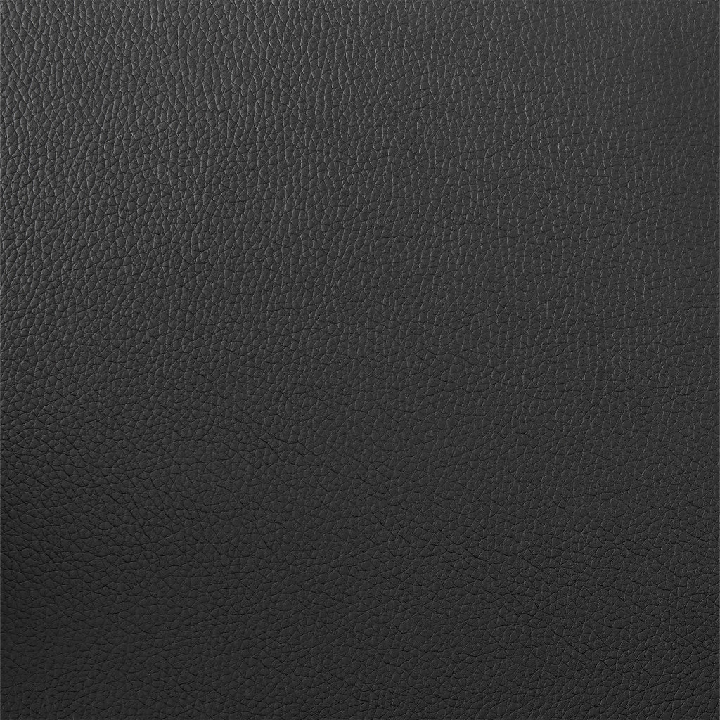 34" Black Faux Leather And Iron Swivel Low Back Counter Height Bar Chair