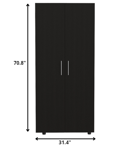 71" Black Manufactured Wood Multi Drawer Combo Dresser