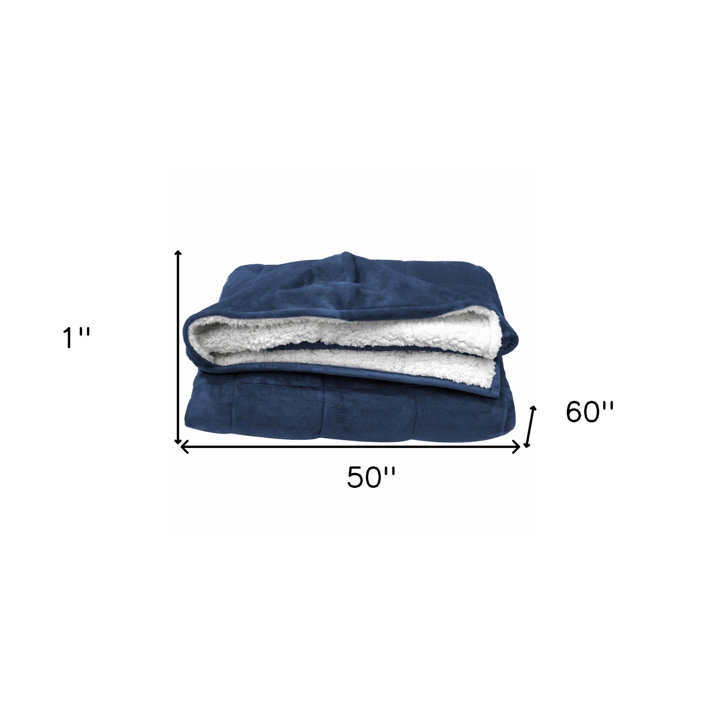Navy Deluxe Hooded Weighted Velvet Throw Blanket