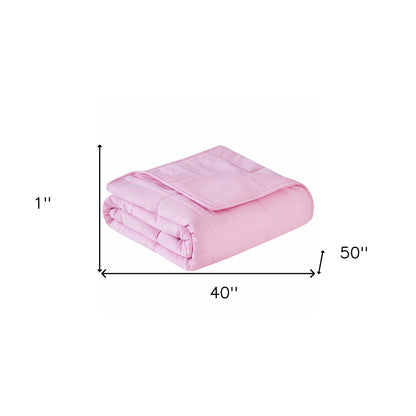 Pink Travel Weight Microfiber Throw Blanket