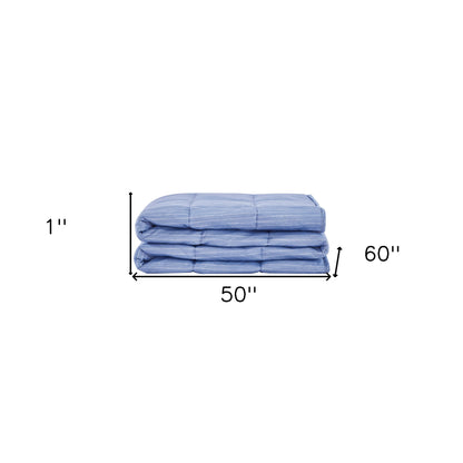 Blue Striped Polar Air Cooling Weighted Thrown Blanket